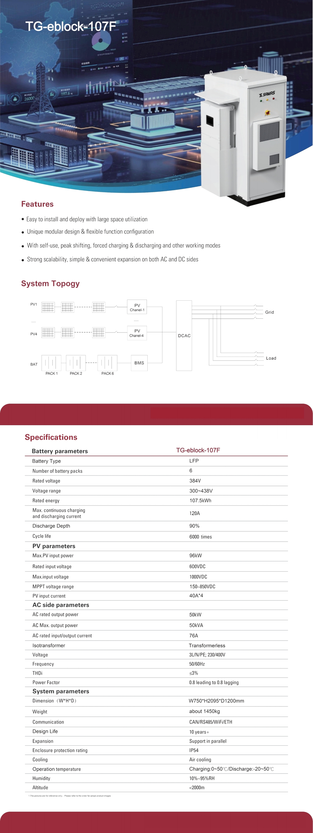 Summary of Air-Cooled Outdoor Battery Cabinet TG-eblock-107F Summary of Air-Cooled Outdoor Battery Cabinet TG-eblock-107F