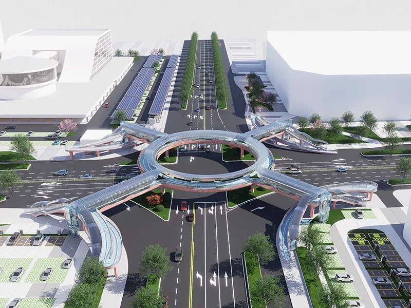 BIPV-Integrated Pedestrian Bridge: A Sustainable Model for Transport and Clean Energy Integration